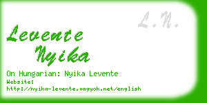 levente nyika business card